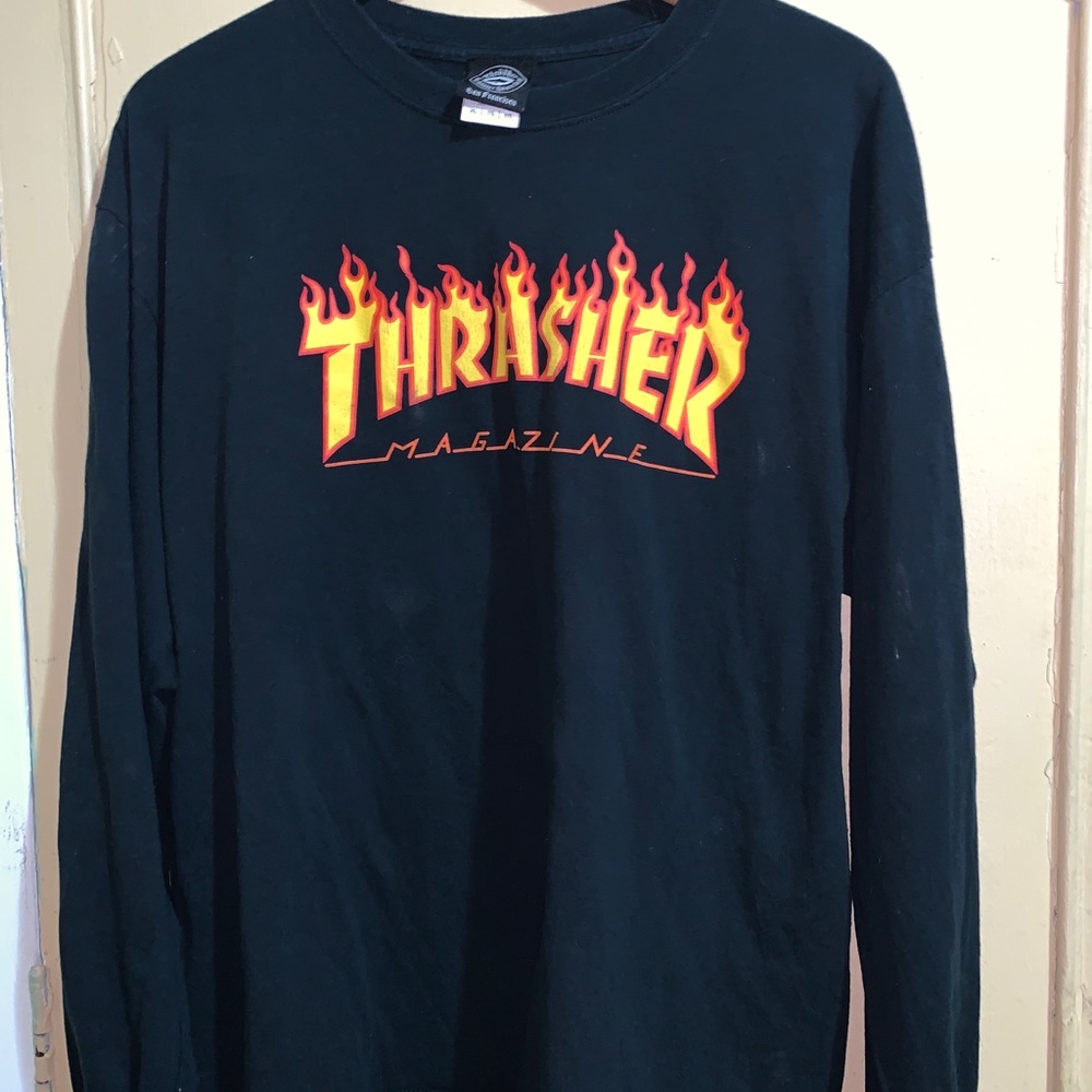 Thrasher black long sleeve size XL preowned